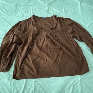 Burnt Orange Detailed Blouse